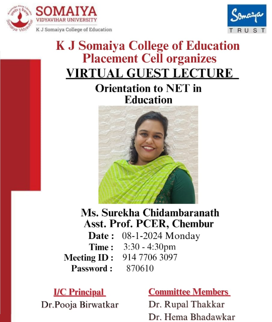 Virtual Guest Lecture: Orientation To NET In Education By Ms.Surekha ...